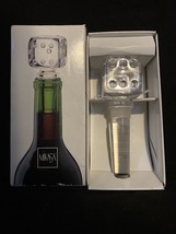 Mikasa Casino Dice Wine Bottle Stopper Lead Crystal NIB - £7.93 GBP