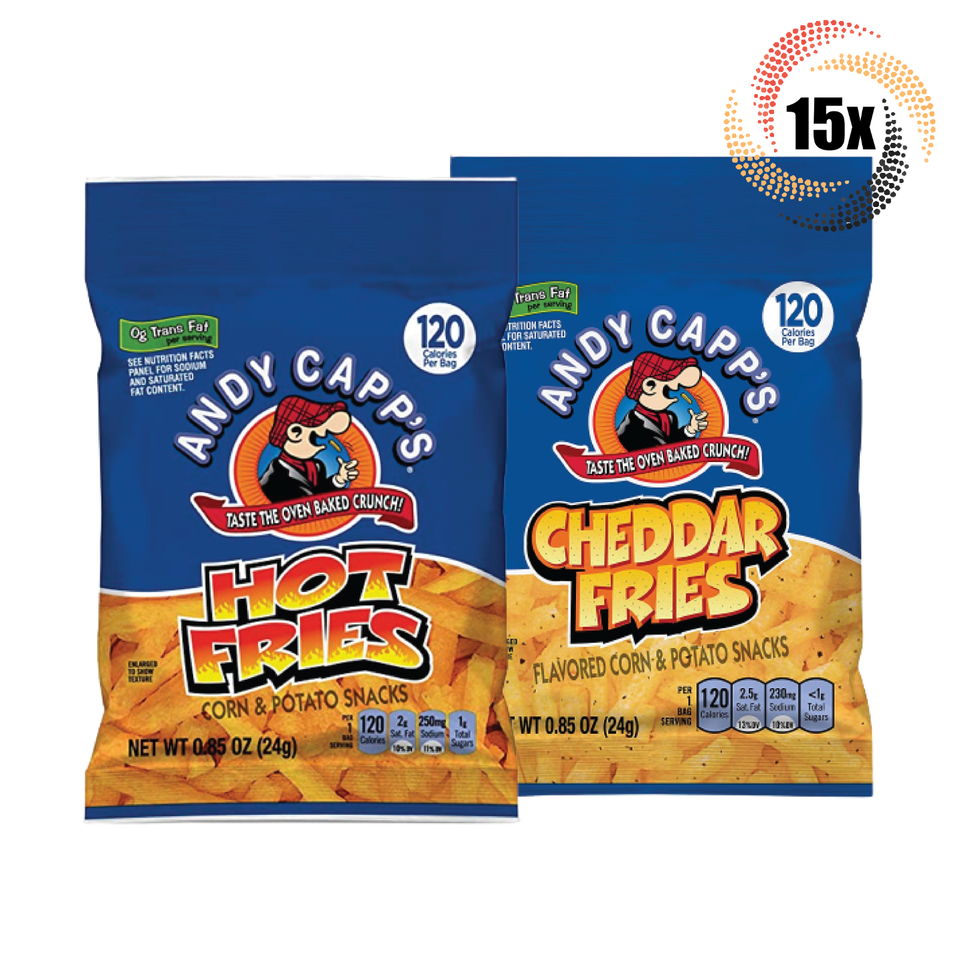 15x Bags Andy Capp&#39;s Variety Flavored Oven Baked Crunchy Fries .85oz Mix... - $19.46