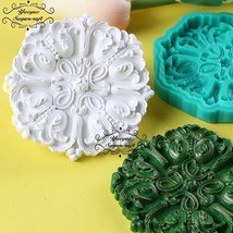 Scroll Flower Baroque Fondant Silicone Molds Relief Flower Lace Chocolat... - $14.84