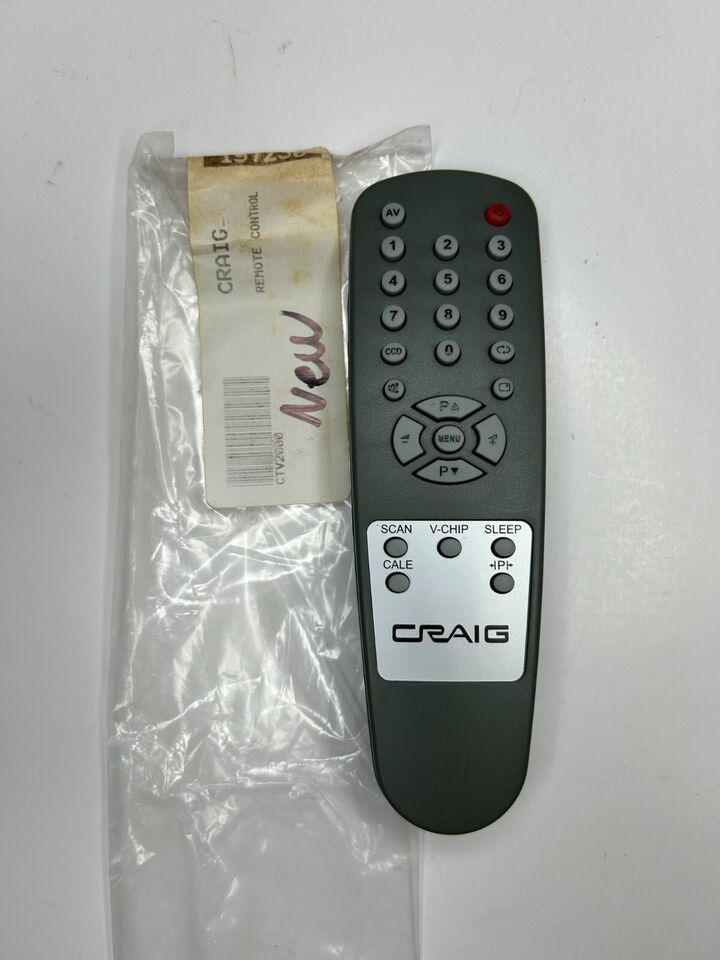 CRAIG CTV-2000 TV Remote Control, OEM NOS Replacement CTV2000  			