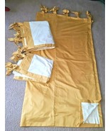 3 GOLD Lined Curtains DRAPES 2 Panels 68&quot; x 76&quot; / 1 Panel 68&quot; X 50&quot; Tab ... - $1,336.82 MXN
