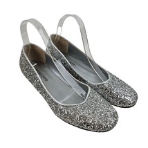 Gloria Ortiz Shoes Womens 38 Silver Glitter Low Heel Dressy Special Occa... - $24.75