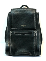 Kate Spade New York Black Leather Claremont Drive Backpack Stripe Interior READ - £77.12 GBP