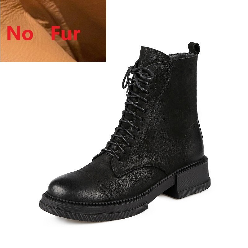 Primary image for Short Boots Vintage Style Shoes Woman Round Toe Warm Shoes With Cross-Tied Ladie