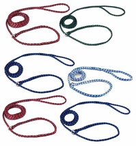 MPP Braided Poly Dog Control Slip Leads Assorted Color Vet Rescue Kennel Bulk Pa - £11.06 GBP+