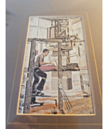 Beautifully Embroidered Picture Of A Man At  A Loom - $53.17
