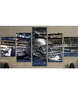 Dallas Cowboys Helmet Star No Frame Canvas Five Piece Wall Art 5 Panel H... - $30.50+