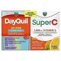 Vicks DayQuil &amp; Super C Convenience Pack: DayQuil Severe Medicine for Cold &amp; Flu - £27.23 GBP