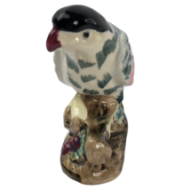 VINTAGE MCM Merit Bird Planter Vase Ceramic Japan  Black Head 5 x 4.5&quot;  - $30.38