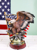 Bald Eagle With Crossed Rifles Soldier Helmet By Star Spangled US Flag F... - $39.99