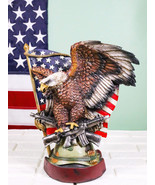 Bald Eagle With Crossed Rifles Soldier Helmet By Star Spangled US Flag F... - $54.32 CAD
