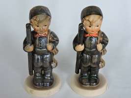 Goebel Chimney Sweep Figurines Pair 12 2/0 Dirty Clean Faces W Germany 4" Tall - $59.99