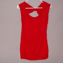 Red Tank Top Shirt Size Medium Charlotte Russe Sleeveless Braided - £20.94 GBP