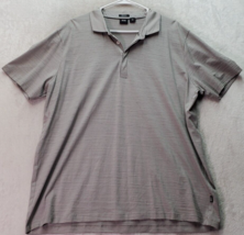 HUGO BOSS Polo Shirt Mens 3XL Gray Space Dye Mercerised Regular Golf Performance - £21.82 GBP