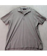 HUGO BOSS Polo Shirt Mens 3XL Gray Space Dye Mercerised Regular Golf Per... - £21.92 GBP