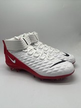 Nike Force Savage Pro 2 White Red Football Cleats BV3969-104 Men&#39;s Size 13.5 - £93.78 GBP