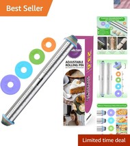 Versatile 23.6 Inch Non-Stick Adjustable Rolling Pin for Perfect Dough T... - $44.50