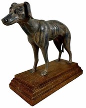 Art Deco Style Bronzed Statue Sculpture Whippet Greyhound Dog on Base - £54.23 GBP