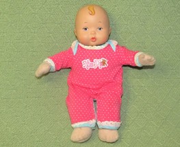 Madame Alexander Huggums Baby Doll Kiss Me Pink Pajamas Soft Body Blue Eyes 8" - $8.82