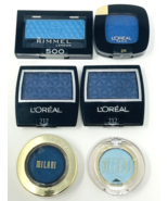 Sealed Lot Blue Eye Shadow Loreal Rimmel Milani Navy Royal - $19.99