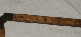 Antique Stanley No 61 Folding Ruler Brass Hinge 24 Inch Carpentry Architect - £20.32 GBP
