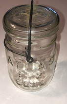 Atlas E-Z Seal Clear Wire Seal Vintage Jar - £10.91 GBP