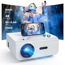 Projector, 5G Wifi Bluetooth Projector, 12000Lux Native 1080P Portable O... - $129.19