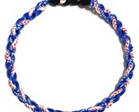3 Rope Tornado Braided Baseball Necklace 18&quot; 20&quot; Royal Blue Baseball Stitch - $9.99
