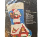 Bucilla ‘Jeweled’ Christmas Stocking Jumbo Santa Doll Kit #48767 MISSING... - $15.43