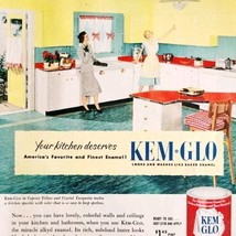 1953 Kem Glo Kitch And Bathroom Cleaning Supply Advertisement Cleaners D... - $29.99