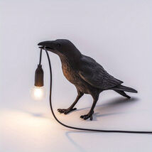 Raven Table Lamp Birds Desk Lamp Resin Crow Wall Sconce Creative Night L... - $43.14