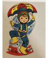 Vintage Valentine Greeting Card Happy Landings Box4 - $5.44 CAD
