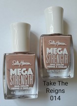 SALLY HANSEN Mega Strength Nail Color &quot;TAKE THE REIGNS&quot; #014 (Lot of 2) ... - $10.39