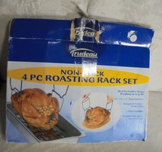 Trudeau Non Stick 4 Piece Roasting Rack Set for Poultry Roast Non Stick - £8.28 GBP