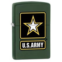 Zippo Lighter -  U.S. Army Logo Green Matte - 854710 - £29.05 GBP