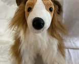 Ganz Webkinz 9&quot; COLLIE Lassie Dog Brown White Plush Stuffed Animal Toy - £9.51 GBP
