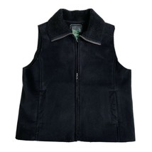 Ralph Lauren Vest Black Label Women’s Medium P/M Winter Zip Faux Fur Suede - £27.36 GBP