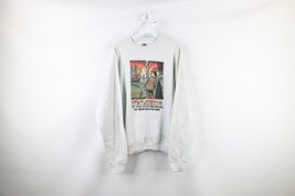 Vintage 90s Streetwear Mens XL Funny Comic Hunter Crewneck Sweatshirt Gray USA - £39.52 GBP