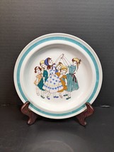 Vintage Arabia Finland Children&#39;s Plate Girls Playing London Bridge 7.75... - $18.69