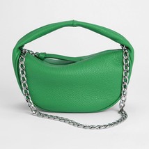Designer Chains Top-handle Small Purse Hobos Bag Female Tote Handbag Green Orang - £63.53 GBP