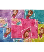 LOT 1 set 5pcs fat quarter FROZEN ELSA ANNA Quilting Fabric NEW - £23.23 GBP