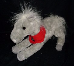 13&quot; 2013 Wells Fargo Legendary Pony Shamrock Gray Horse Stuffed Animal Plush Toy - £11.17 GBP