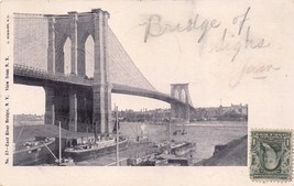 New York Città Est Fiume Ponte ~ J Koehler #52 Cartolina 1905 Pm Legname Cote - £6.96 GBP