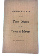 Antique 1906 Mercer Maine Town Officers Annual City Report Schoolhouse B... - £30.04 GBP