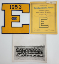 Vtg 1950s Youngstown East High School Athletic Varsity Letterman Award w Pics 53 - £23.19 GBP