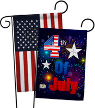 Fireworks July 4th - Impressions Decorative USA - Applique Garden Flags Pack - G - £24.83 GBP
