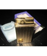 Vintage CROWN MUSICAL Gold Tone Gas Butane Lighter c/w Original Box &amp; Pouch - $50.00