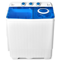 Costway Portable 26lbs Semi-automatic Twin Tub Washing Machine W/ Drain ... - $271.99