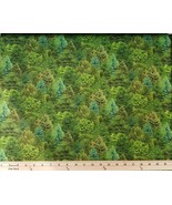 Cotton Landscape Medley Trees Pine Nature Serene Fabric Print by Yard D1... - $19.59 CAD