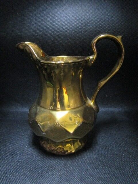 Primary image for Wade of England Copper Lustre ware Small Pitcher, Rose Gold, Diamond Pattern